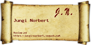 Jungi Norbert névjegykártya